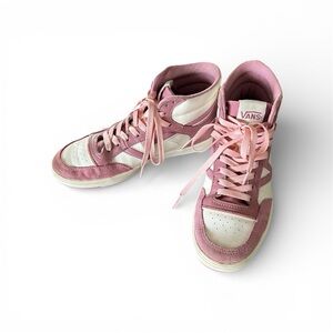 Vans Lowland Mid ComfyCush JMP High Top Pink/Cream Sneakers Womens 9